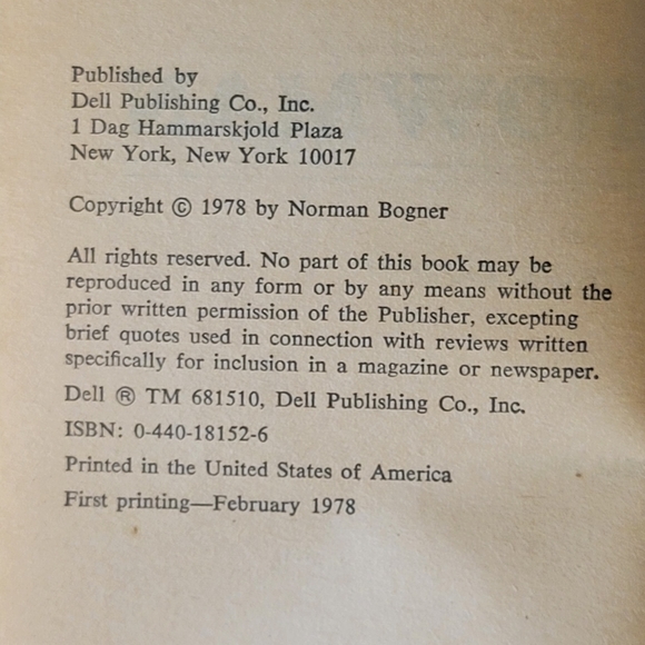 VTG Snow Man by Norman Bogner 1978 Dell Paperback 18152 Used Good Condition - Picture 4 of 7